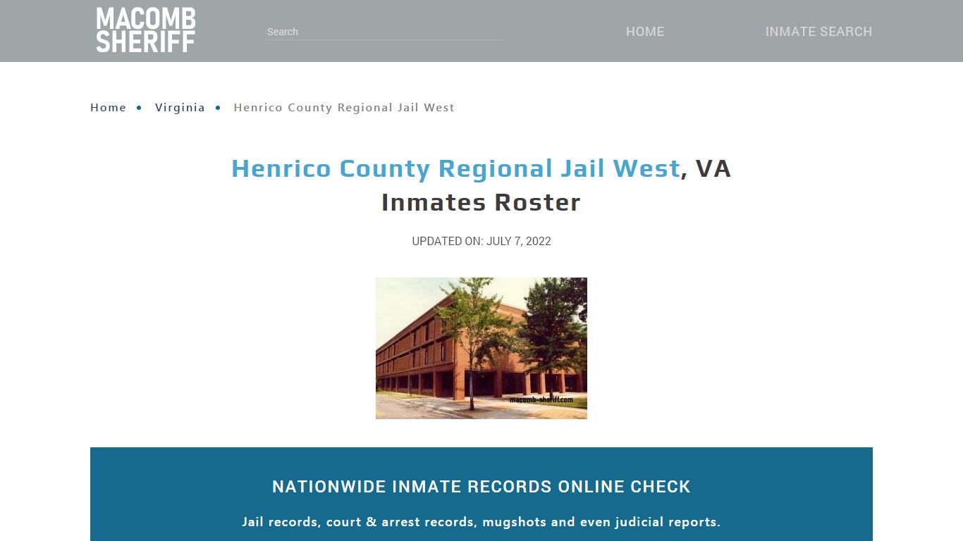 Henrico County Regional Jail West - macomb-sheriff.com